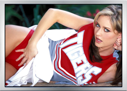 Karen in Tigers Cheerleading Outfit - Cheer Chix